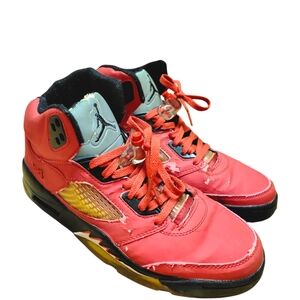 Air Jordan 5 Retro 'Raging Bull' Men's Athletic Shoes Sneakers 2021, Sz 10